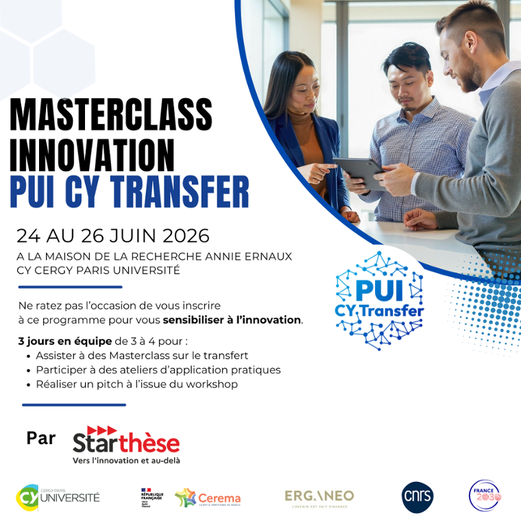 Participez à la 2ᵉ session Starthèse organisée par le PUI CY Transfer