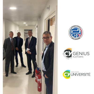 M. Gilles Martin, nouveau Commandant PJGN est venu à la rencontre des CY Genius Platforms